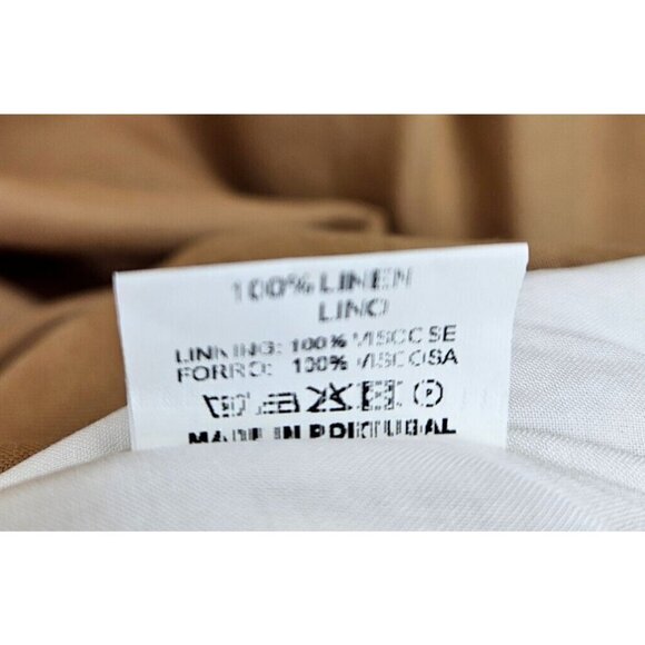 New Vilagallo Lenna Midi Linen Shift Dress Womens 38 V Neck Sleeveless - Picture 5 of 5